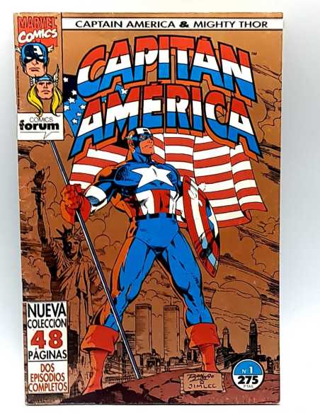 MUY BUEN ESTADO CAPITAN AMERICA Y THOR EL PODEROSO 1 VOL.2 FORUM COMICS GRAPA VOLUMEN VOL2