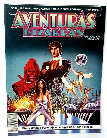 EXCELENTE ESTADO AVENTURAS BIZARRAS 8 FORUM COMICS MARVEL MAGAZINE GRAPA