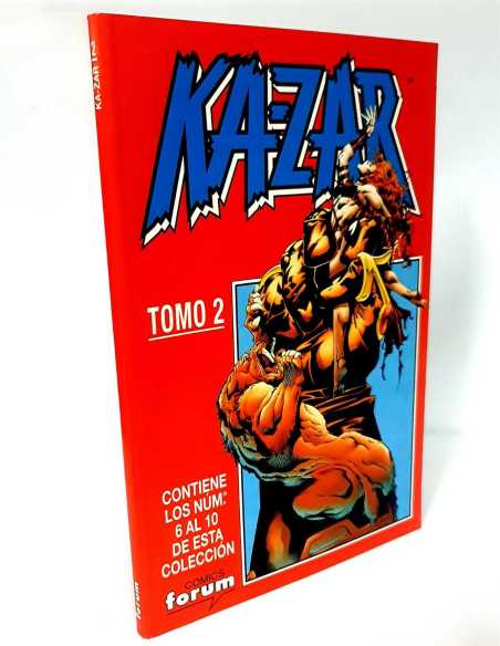 EXCELENTE ESTADO KA-ZAR TOMO 2 RETAPADO CONTIENE 6 AL 10 FORUM COMICS