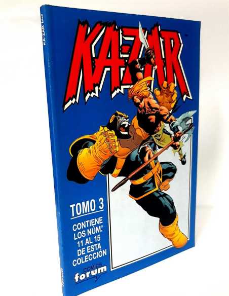 EXCELENTE ESTADO KA-ZAR TOMO 3 RETAPADO CONTIENE 11 AL 15 FORUM COMICS