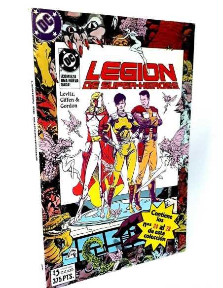 EXCELENTE ESTADO LEGION DE SUPERHEROES 5 RETAPADO CONTIENE 24 AL 28 DC EDICIONES ZINCO COMICS