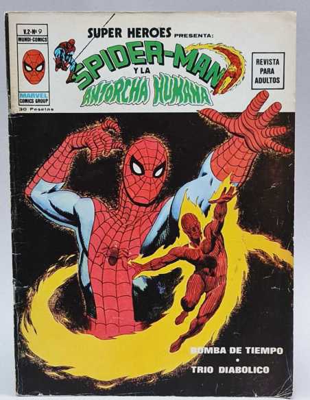 BUEN ESTADO SUPER HEROES 9 BOMBA DE TIEMPO VOL2 VOLUMEN VOL.2 GRAPA MARVEL EDICIONES VERTICE