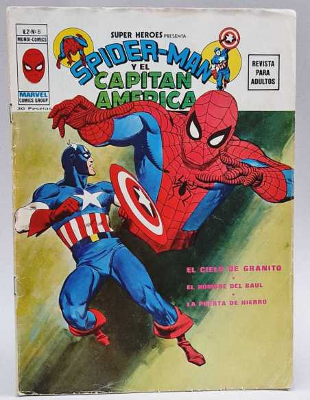 SUPER HEROES 8 FALTA PAPEL ESQUINA CONTRAPORTADA VOLUMEN VOL.2 GRAPA MARVEL EDICIONES VERTICE