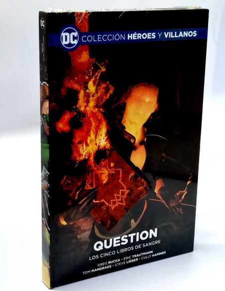 PRECINTADO COLECCION HEROES Y VILLANOS 18 QUESTION LOS CINCO LIBROS DE SANGRE SALVAT ECC