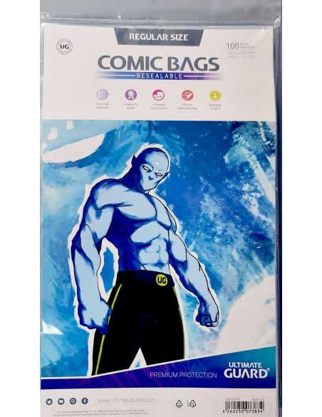 ULTIMATE GUARD BACKING COMIC SOLAPA ADHESIVA BAGS REGULAR SIZE BOLSAS FUNDAS COMICS 184x268mm