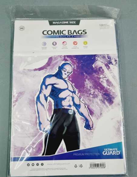ULTIMATE GUARD COMIC BAGS SOLAPA ADHESIVA MAGAZINE SIZE BIG BOLSAS FUNDAS COMICS 222X281mm