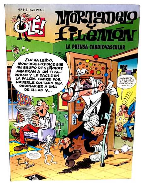 EXCELENTE ESTADO MORTADELO Y FILEMON 118 SEGUNDA EDICION LA PRENSA CARDIOVASCULAR EDICIONES B OLE