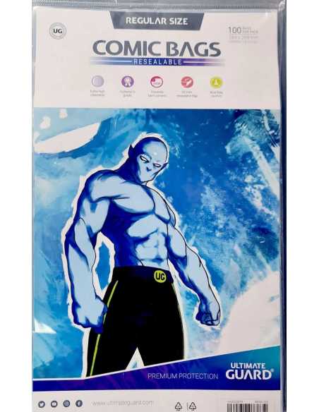 ULTIMATE GUARD BACKING COMIC SOLAPA ADHESIVA BAGS REGULAR SIZE BOLSAS FUNDAS COMICS 184x268mm AZUL