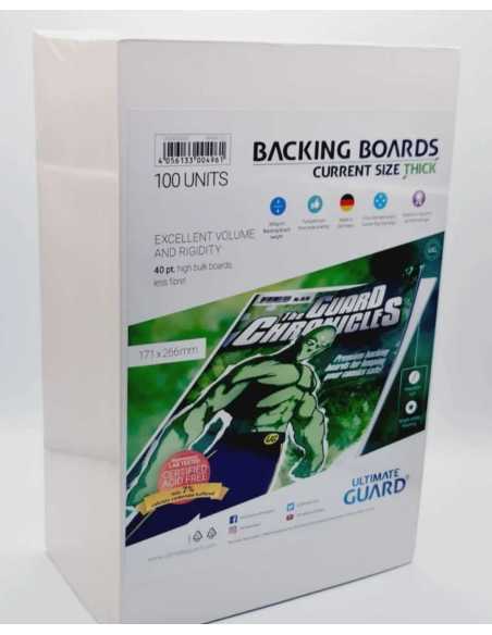 ULTIMATE GUARD BACKING BOARDS CURRENT SIZE THICK 560g TAPAS TRASERAS COMICS 171x266mm MEDIDAS