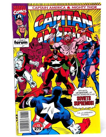 EXCELENTE ESTADO CAPITAN AMERICA Y THOR EL PODEROSO 12 VOL2 FORUM COMICS GRAPA VOL.2 VOLUMEN