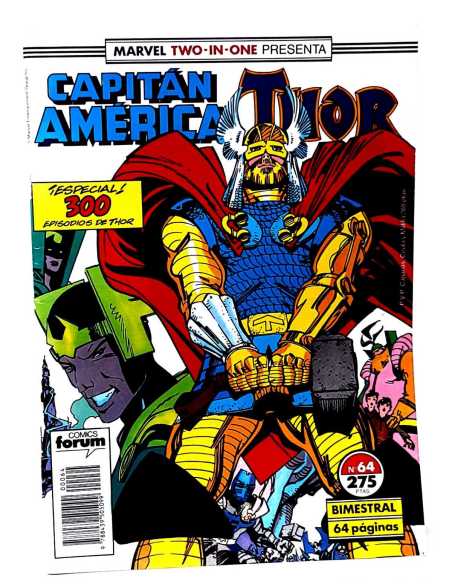EXCELENTE ESTADO CAPITAN AMERICA 64 TWO-IN-ONE FORUM COMICS GRAPA