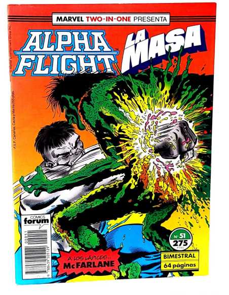 CASI EXCELENTE ESTADO ALPHA FLIGHT 51 TWO-IN-ONE FORUM COMICS GRAPA MARVEL