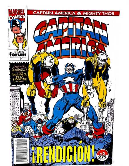 CASI EXCELENTE ESTADO CAPITAN AMERICA Y THOR EL PODEROSO 5 VOL2 FORUM COMICS GRAPA VOL.2 VOLUMEN
