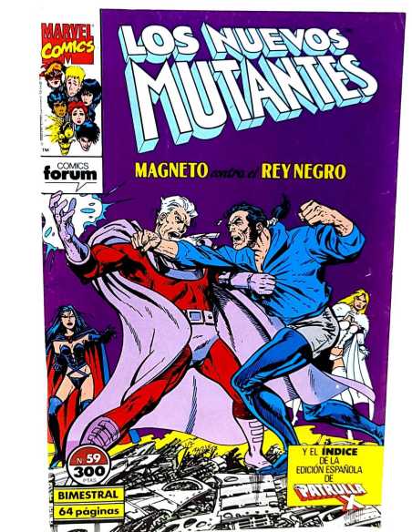 CASI EXCELENTE ESTADO LOS NUEVOS MUTANTES 59 TWO-IN-ONE FORUM COMICS GRAPA