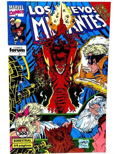 CASI EXCELENTE ESTADO LOS NUEVOS MUTANTES 62 TWO-IN-ONE FORUM COMICS GRAPA