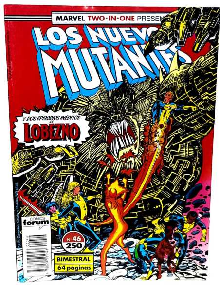 CASI EXCELENTE ESTADO LOS NUEVOS MUTANTES 46 TWO-IN-ONE FORUM COMICS GRAPA