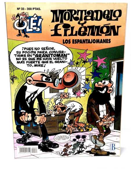 EXCELENTE ESTADO PRIMERA EDICION MORTADELO Y FILEMON 33 LOS ESPANTAJOMANES EDICIONES B OLE