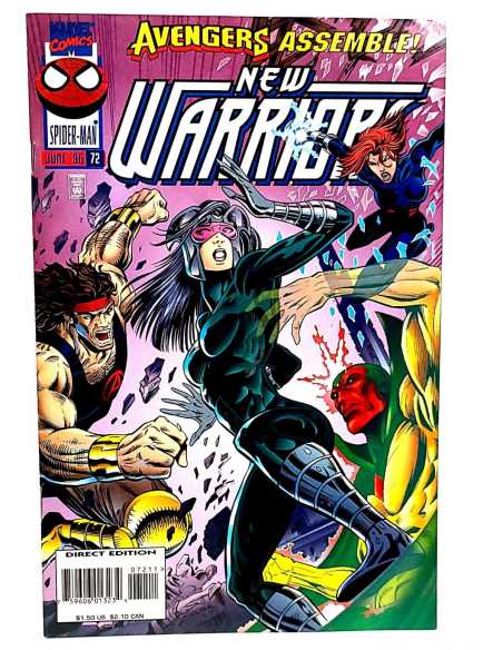 DE KIOSCO THE NEW WARRIORS 72 VOL1 DIRECT EDITION MARVEL COMICS USA