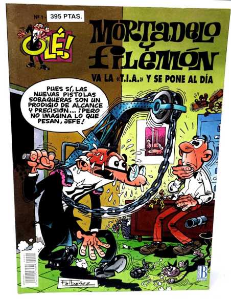 EXCELENTE ESTADO PRIMERA EDICION MORTADELO Y FILEMON 1 VA LA TIA Y SE PONE AL DIA OLE B