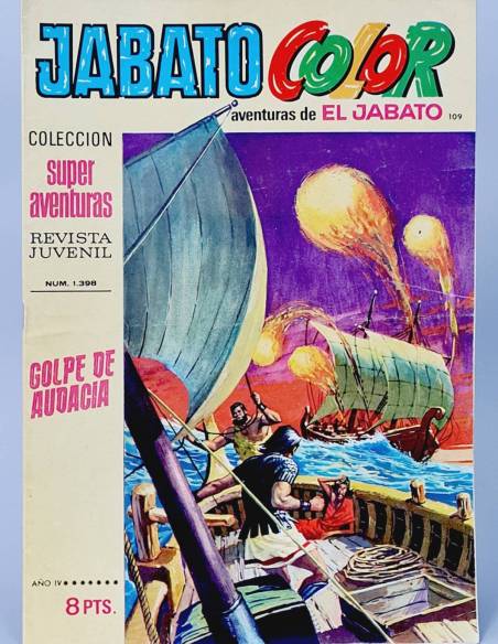 COMIC JABATO COLOR 109 BRUVERA CÓMICS SUPER AVENTURAS 1398 GOLPE DE AUDACIA