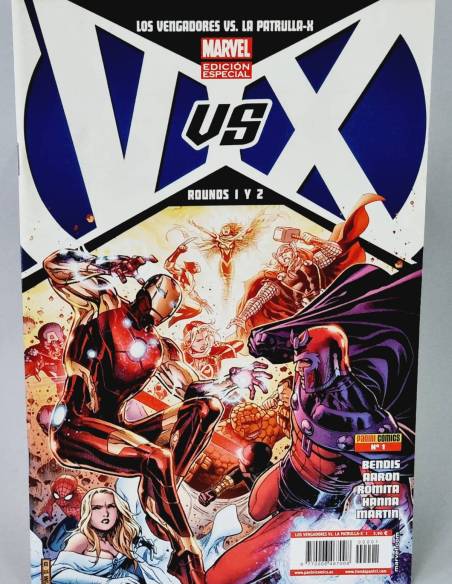 DE KIOSCO LOS VENGADORES VS LA PATRULLA-X 1 EDICION ESPECIAL MARVEL CÓMICS PANINI GRAPA