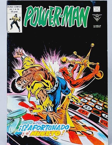 CASI EXCELENTE POWER-MAN 26 EL AFORTUNADO Y EL MUERTO MARVEL EDICIONES VERTICE POWERMAN
