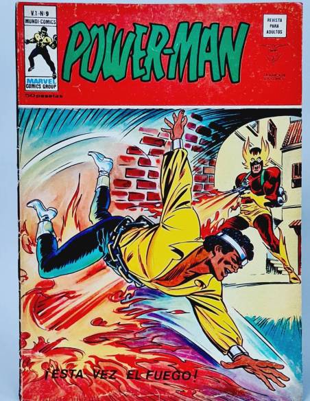 COMIC POWER-MAN 9 ESTA VEZ EL FUEGO MARVEL EDICIONES VERTICE POWERMAN BUEN ESTADO