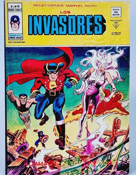 SELECCIONES MARVEL 15 LOS INVASORES CÓMICS EDICIONES VERTICE BUEN ESTADO