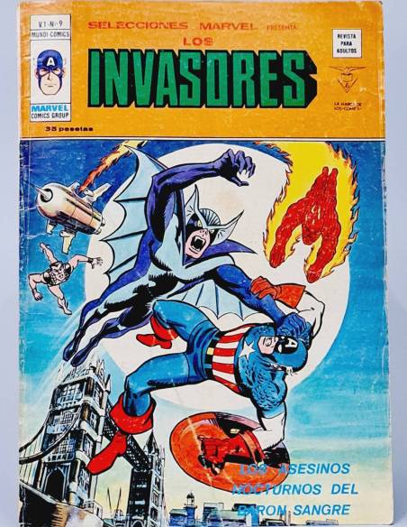 SELECCIONES MARVEL 9 LOS INVASORES CÓMICS EDICIONES VERTICE BUEN ESTADO