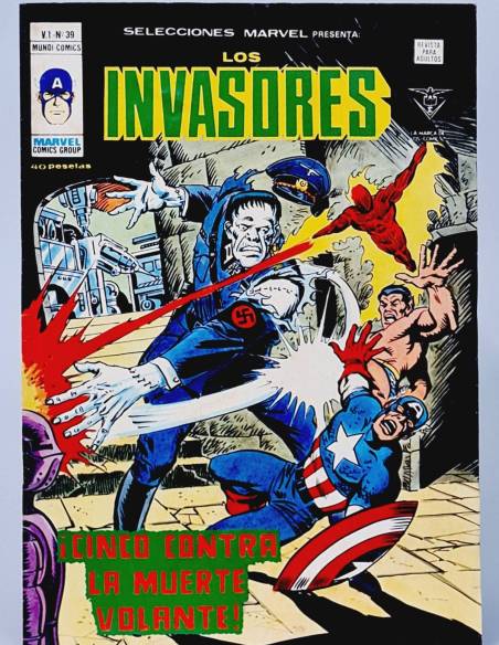 SELECCIONES MARVEL 39 LOS INVASORES CÓMICS EDICIONES VERTICE BUEN ESTADO