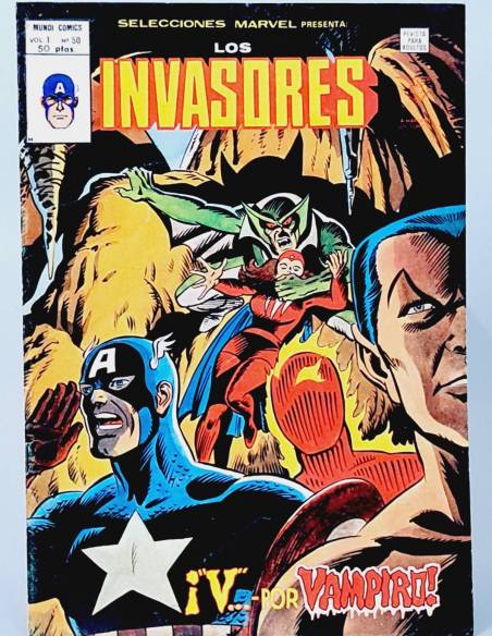 SELECCIONES MARVEL 50 LOS INVASORES CÓMICS EDICIONES VERTICE MUY BUEN ESTADO