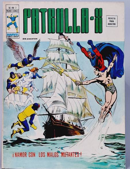 PATRULLA X 3 NAMOR CON LOS MALOS MUTANTES VOL3 CÓMICS MARVEL VERTICE VOL.3 VOLUMEN MUY BUEN ESTADO