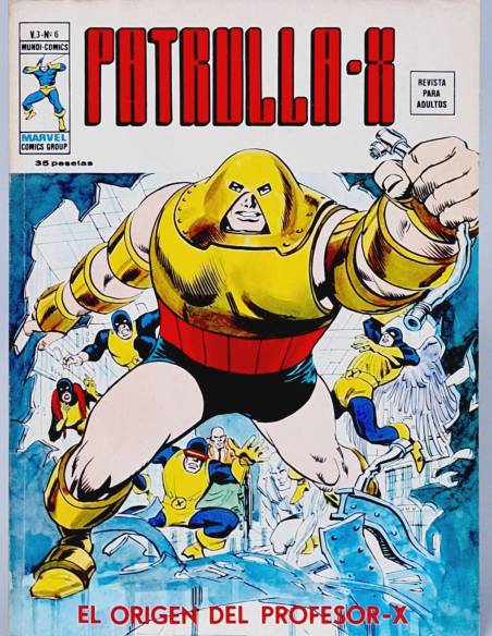 EXCELENTE PATRULLA X 6 EL ORIGEN DEL PROFESOR X VOL3 CÓMICS MARVEL VERTICE VOL.3 VOLUMEN
