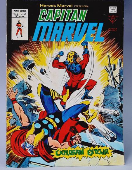 HÉROES MARVEL 58 EXPLOSIÓN ESTELAR CAPITÁN MARVEL CÓMICS VERTICE VOL2 VOLUMEN VOL.2 BUEN ESTADO