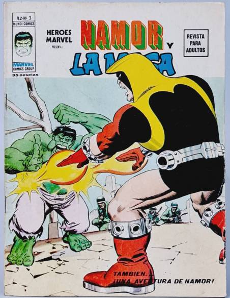 HÉROES MARVEL 3 LA MASA AVENTURA DE NAMOR COMICS VERTICE VOL2 VOLUMEN VOL.2 MUY BUEN ESTADO