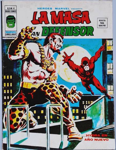 HÉROES MARVEL 4 LA MASA DAN DEFENSOR HIDRA EN AÑO COMICS VERTICE VOL2 VOLUMEN VOL.2 MUY BUEN ESTADO