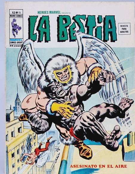 HÉROES MARVEL 15 LA BESTIA ASESINATO EN EL AIRE COMICS VERTICE VOL2 VOLUMEN VOL.2 MUY BUEN ESTADO
