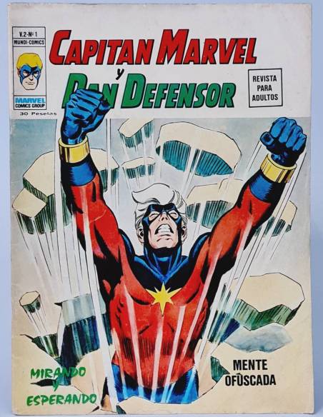 HÉROES MARVEL 1 CAPITÁN DAN DEFENSOR CÓMICS VERTICE VOL2 VOLUMEN VOL.2 MUY BUEN ESTADO