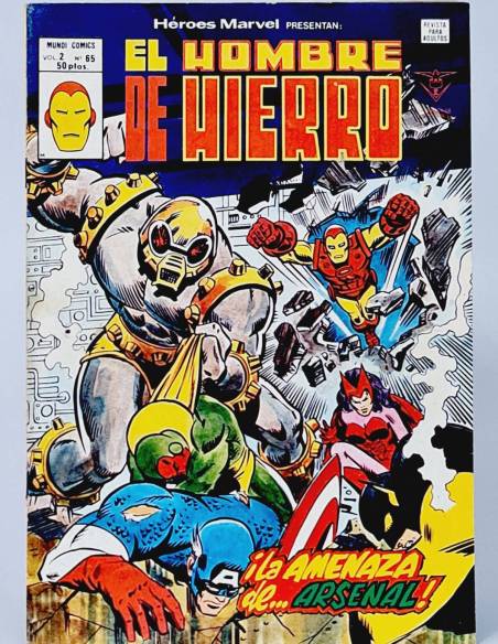 HÉROES MARVEL 65 LA AMENAZA HIERRO COMICS MARVEL VERTICE VOL2 VOLUMEN VOL.2 MUY BUEN ESTADO
