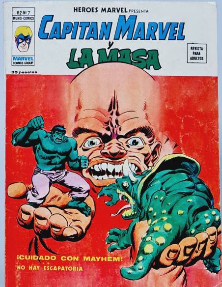 CASI EXCELENTE HÉROES MARVEL 7 MAYHEM CÁPITAN Y LA MASA CÓMICS VERTICE VOL2 VOLUMEN VOL.2
