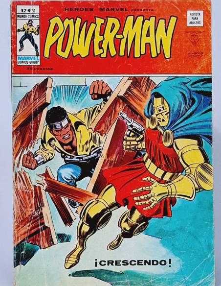 HÉROES MARVEL 31 POWER-MAN CRESCENDO CÓMICS VERTICE VOL2 VOLUMEN VOL.2 NORMAL ESTADO