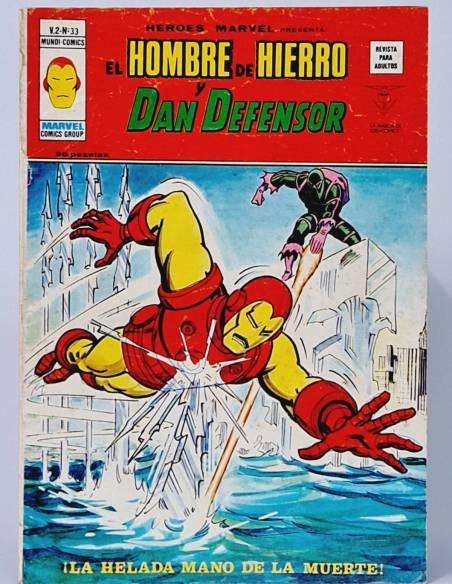 HÉROES MARVEL 33 LA HELADA HIERRO DAN DEFENSOR CÓMICS VERTICE VOL2 VOLUMEN VOL.2 NORMAL ESTADO