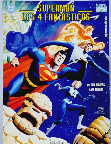 EXCELENTE SUPERMAN LOS 4 FANTÁSTICOS CROSSOVER CÓMICS MARVEL FORUM