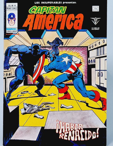 CASI EXCELENTE LOS INSUPERABLES 19 CAPITÁN AMÉRICA CÓMICS VERTICE MARVEL HABER RENACIDO