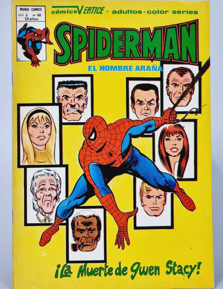 EXCELENTE SPIDERMAN 60 LA MUERTE VOL3 CÓMICS SPIDER-MAN VERTICE MARVEL VOL.3 VOLUMEN