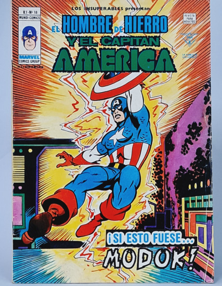 LOS INSUPERABLES 18 HOMBRE DE HIERRO CAPITÁN AMÉRICA CÓMICS VERTICE MARVEL MODOK BUEN ESTADO