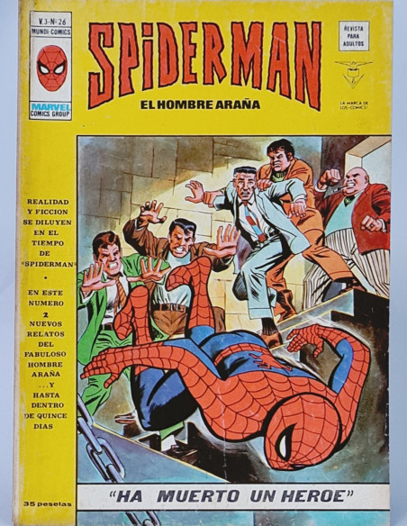 SPIDERMAN 26 HA MUERTO UN HÉROE CÓMICS SPIDER-MAN VERTICE MARVEL VOL3 VOL.3 VOLUMEN BUEN ESTADO