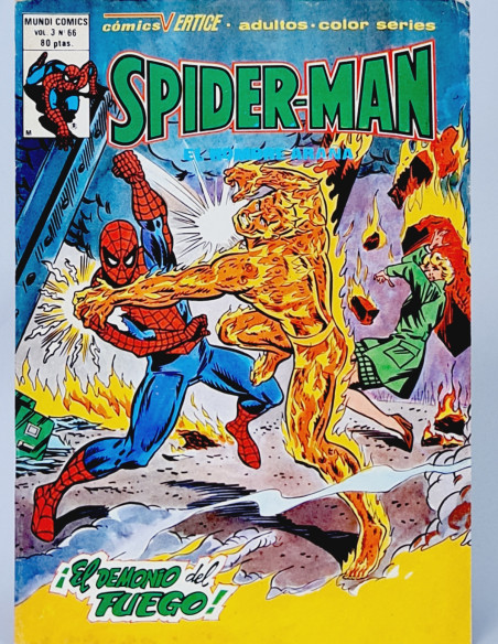 SPIDERMAN 66 EL DEMONIO DEL FUEGO CÓMICS SPIDER-MAN VERTICE MARVEL VOL3 VOL.3 VOLUMEN BUEN ESTADO