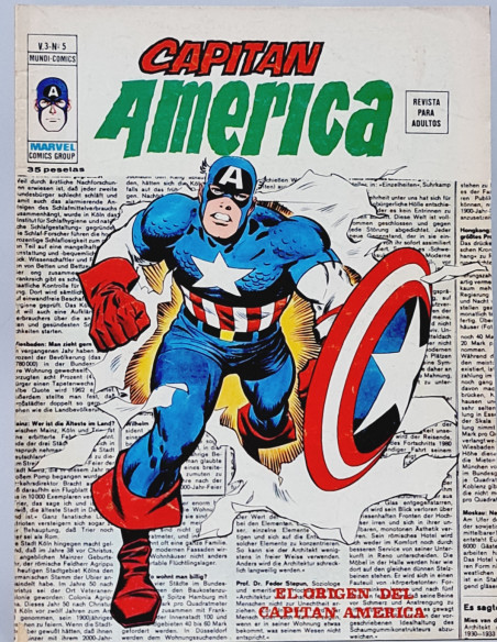CAPITÁN AMÉRICA 5 EL ORIGEN VOL3 CÓMICS VERTICE MARVEL VOLUMEN VOL.3 BUEN ESTADO