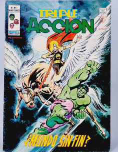 TRIPLE ACCIÓN 3 MUNDO SIN FIN CÓMICS VERTICE MARVEL BUEN...